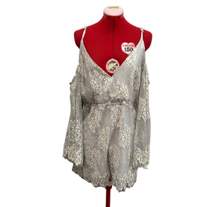 Elliatt Metallic Lace Romper